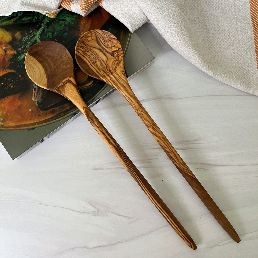 Olive Wood Round Spoon