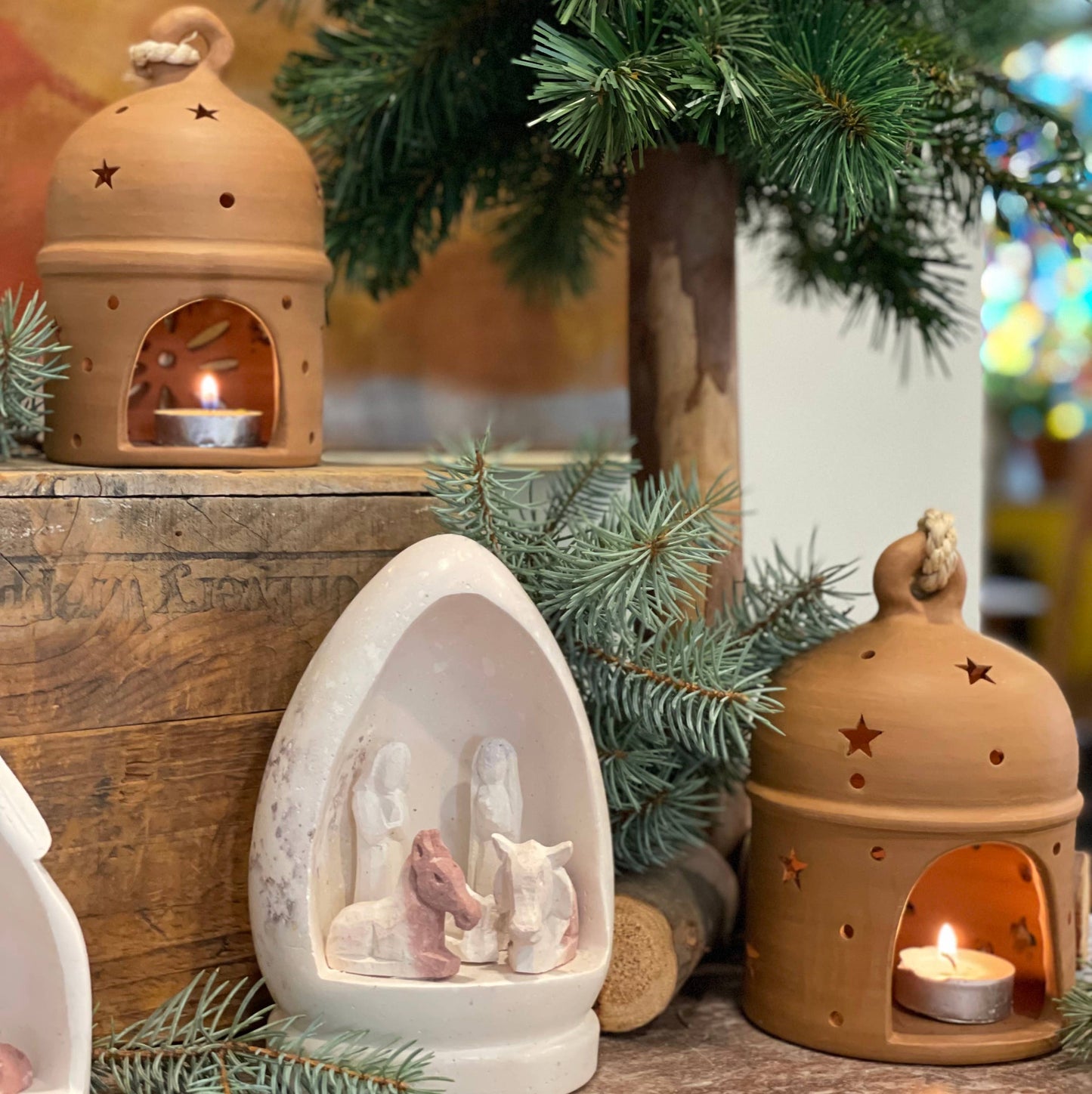 Terracotta Ceramic Lanterns