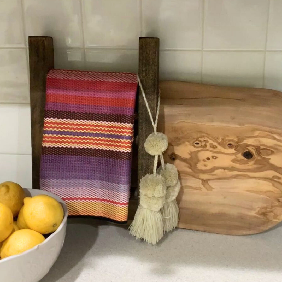 Mini Countertop Reclaimed Wood Ladder - Jacobean color