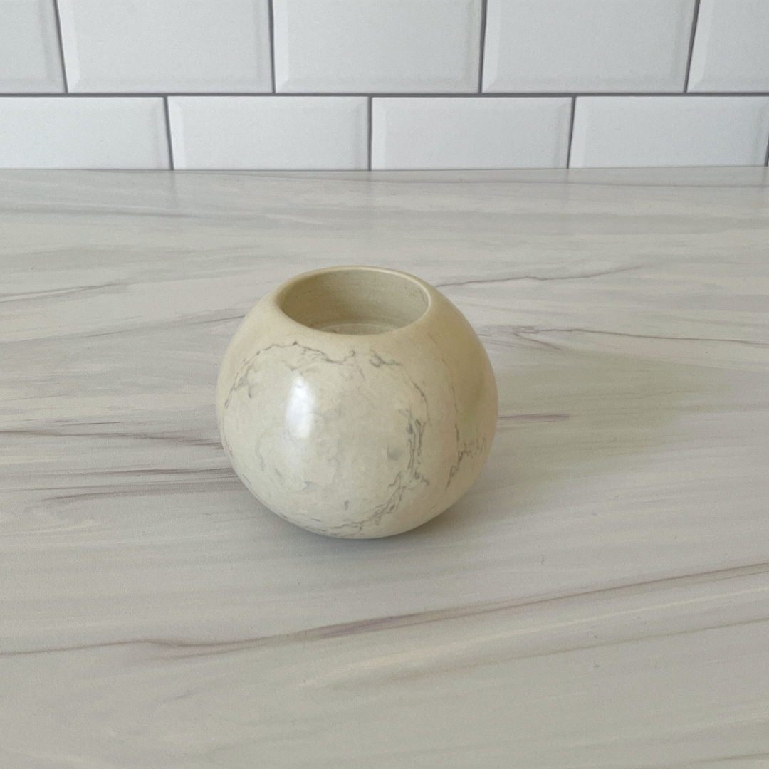 Soapstone Globe Tea Light Candle Holders