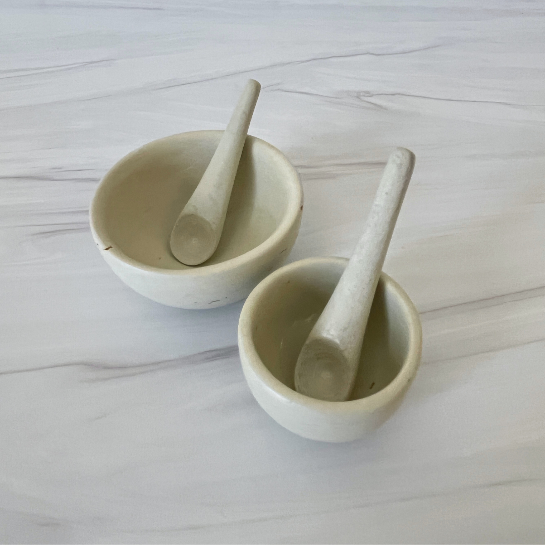 Soapstone Salt Cups and Spoons