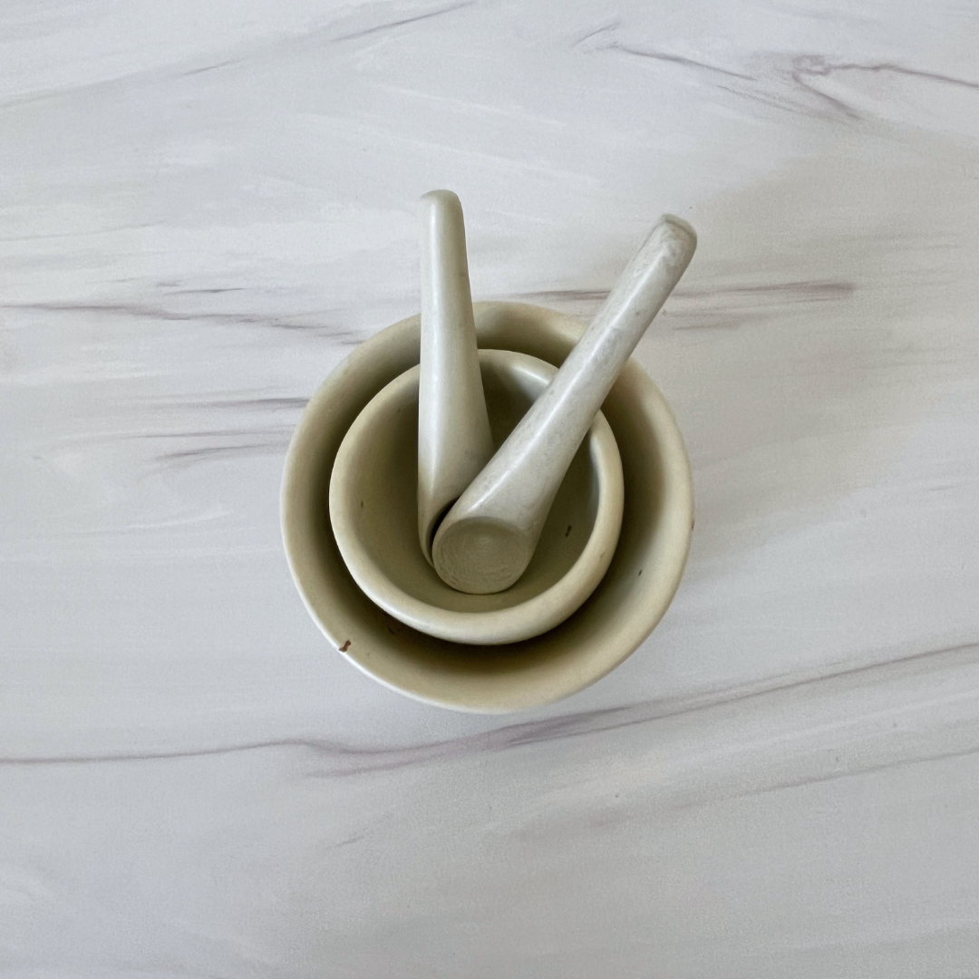 Soapstone Salt Cups and Spoons