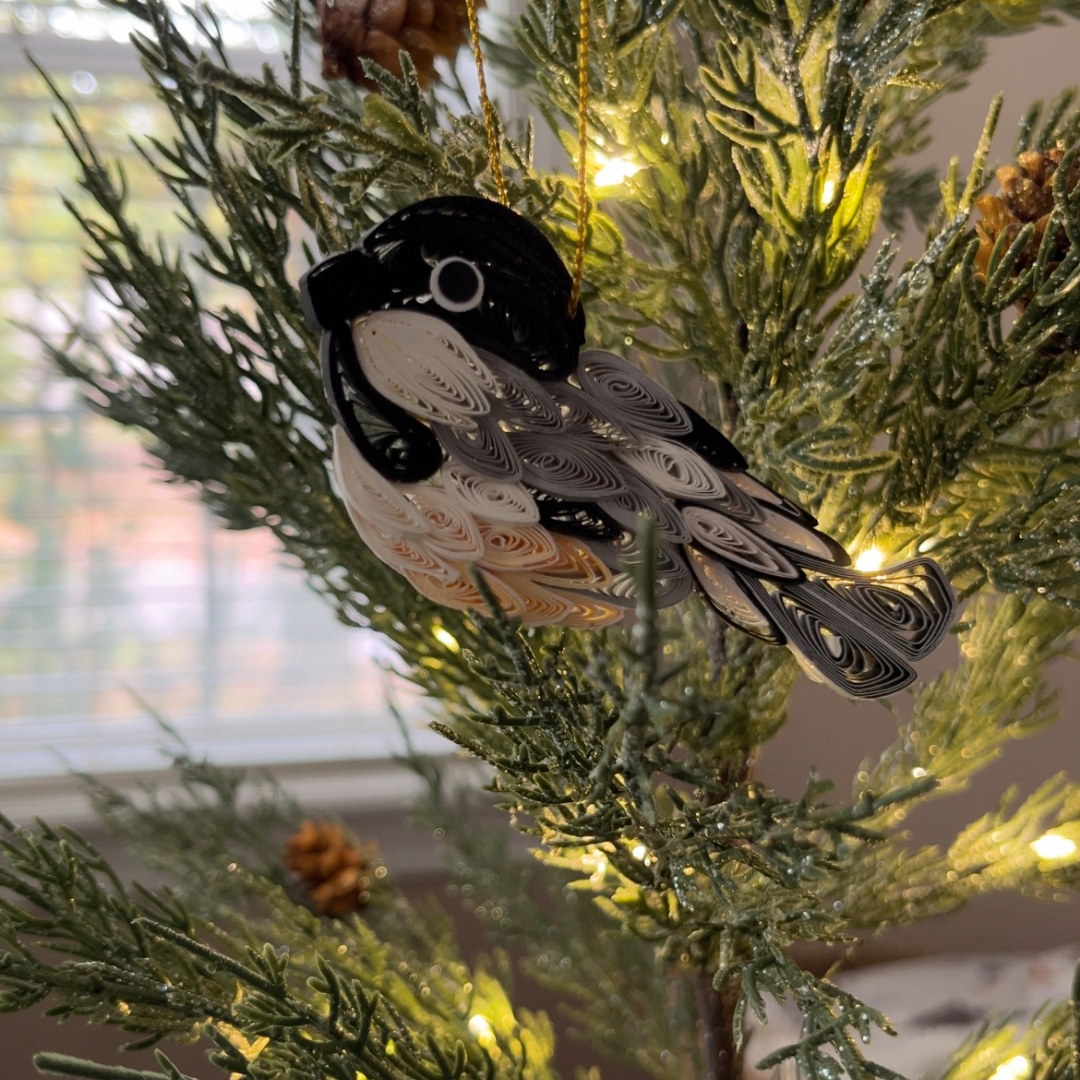 Quilled Chickadee Ornament