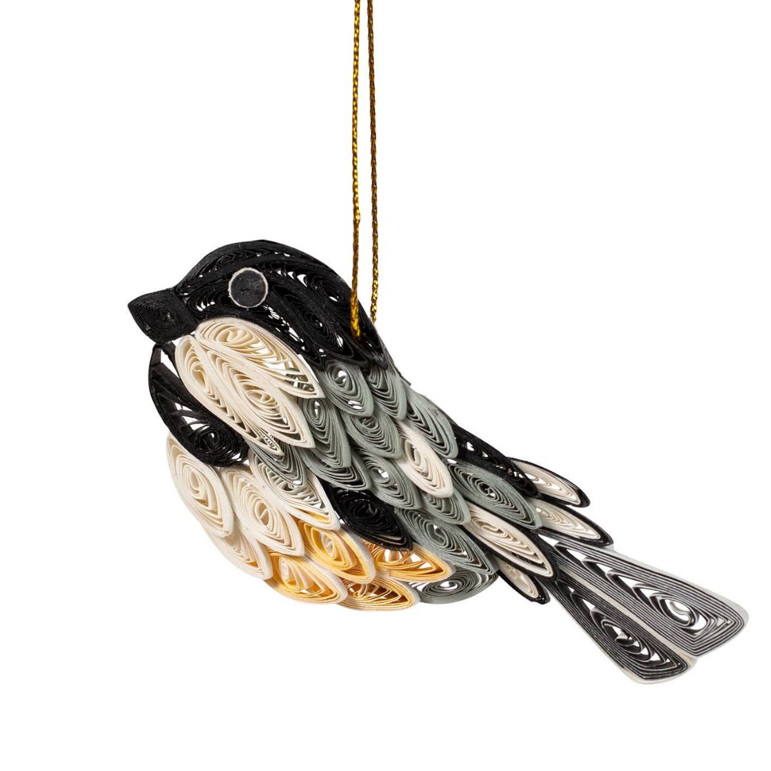 Quilled Chickadee Ornament
