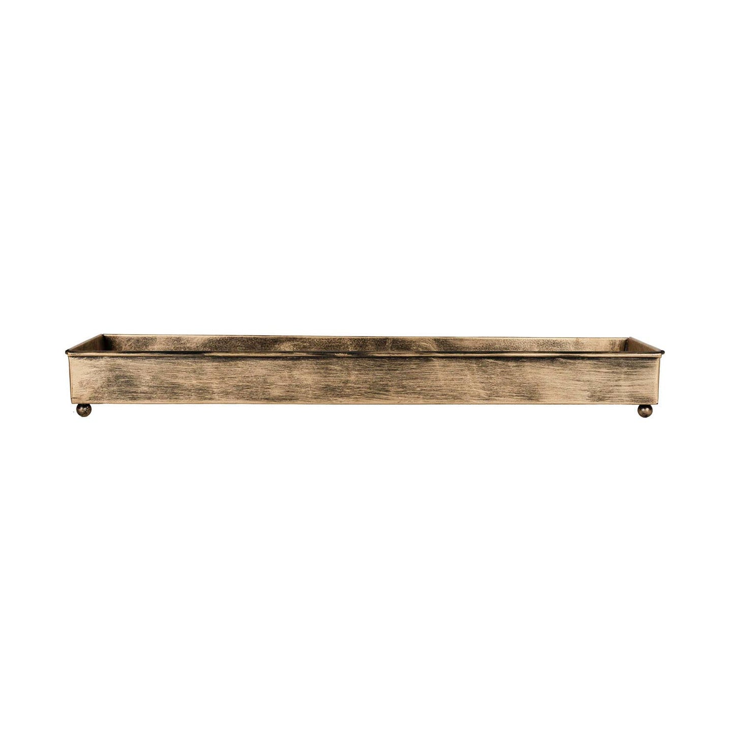 Faye 9 Taper Candle Holder Trough - Brass