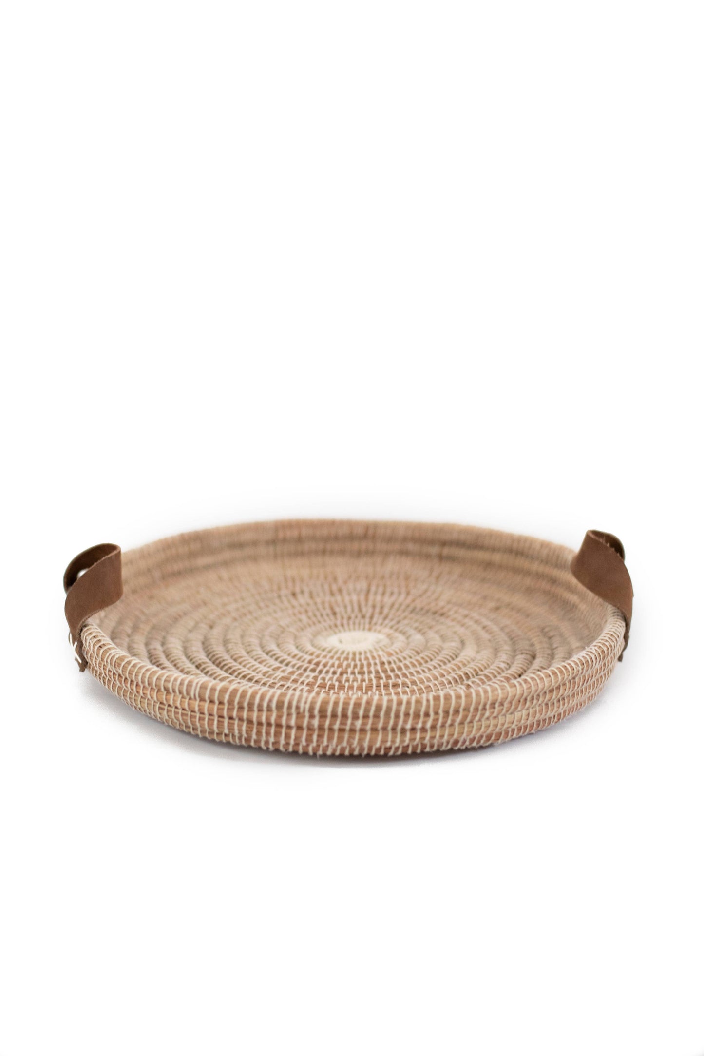 Pine Needle Tray with Leather Handles
