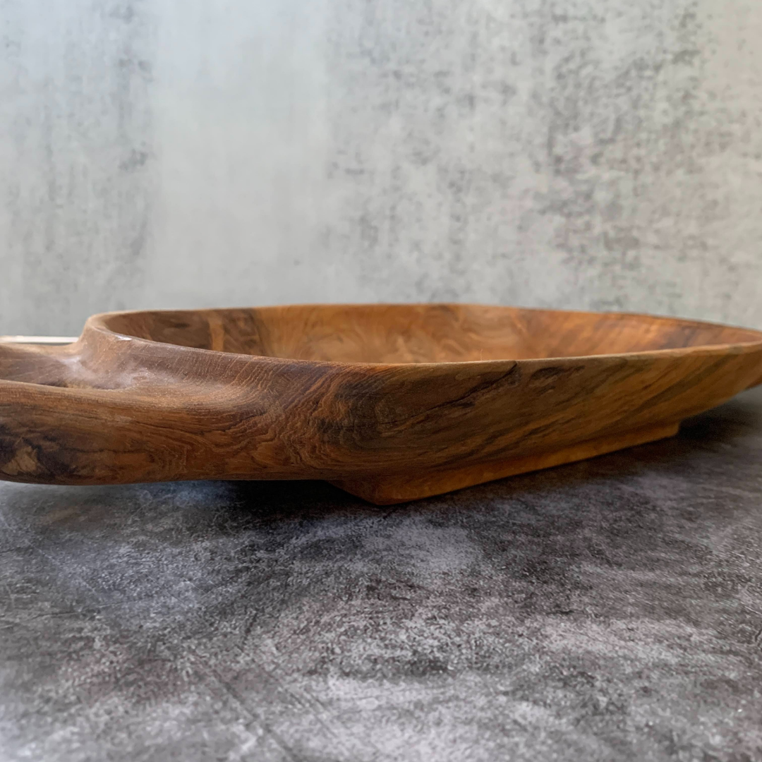 Rustic Handled Teak Tray - Medium