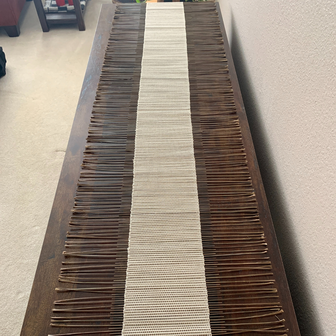 Woven Cotton and Twig Table Runner