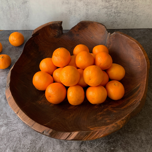Large Live Edge Teak Bowl
