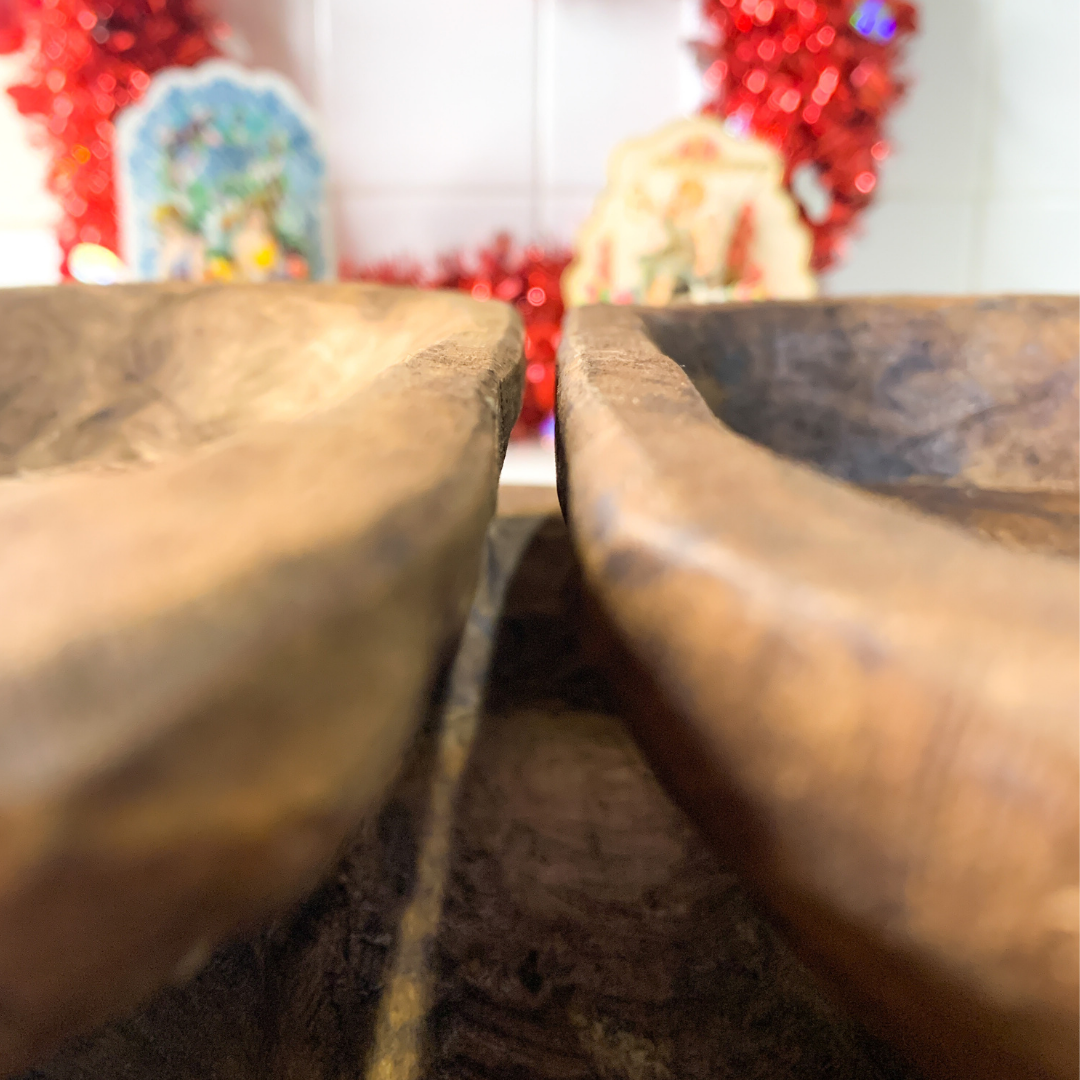 Small Wood Dough Bowl