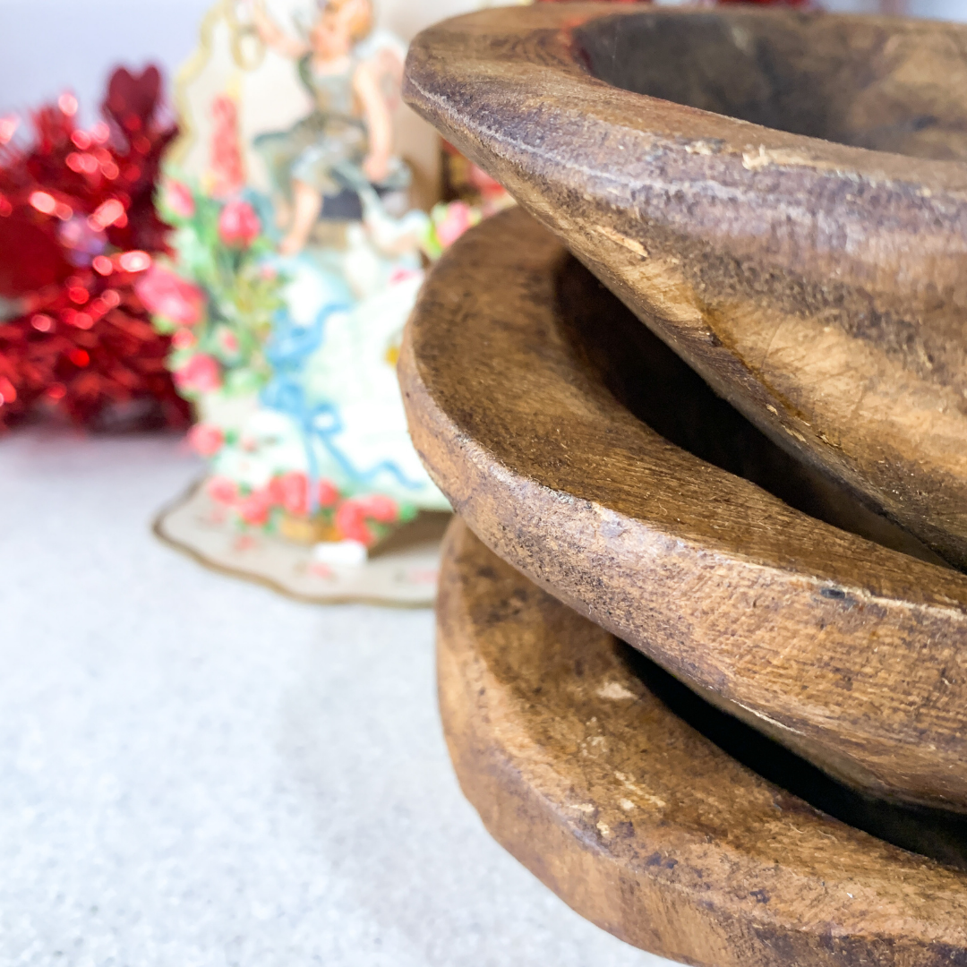 Small Wood Dough Bowl
