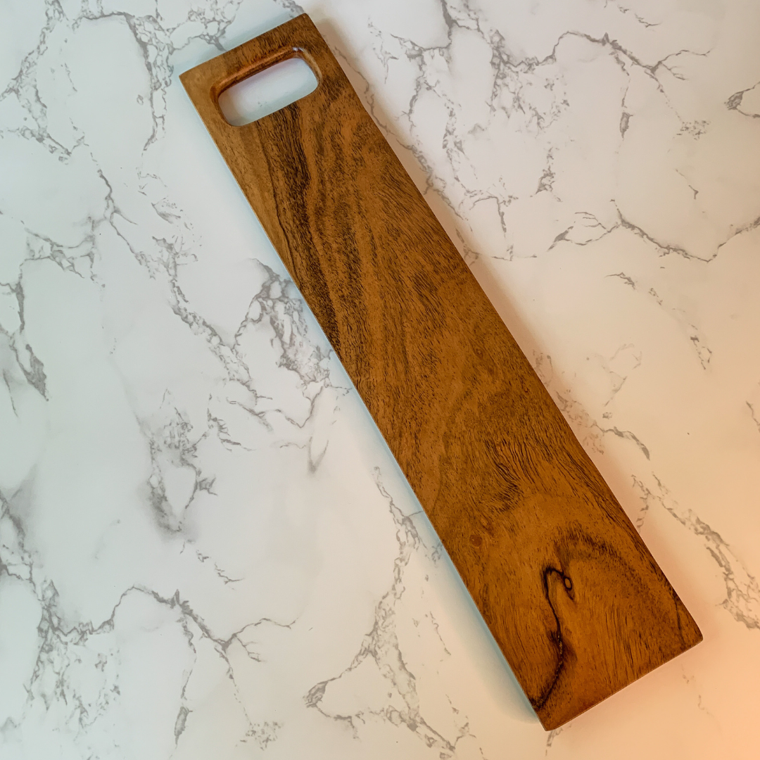 Slim Teak Wood Charcuterie Board