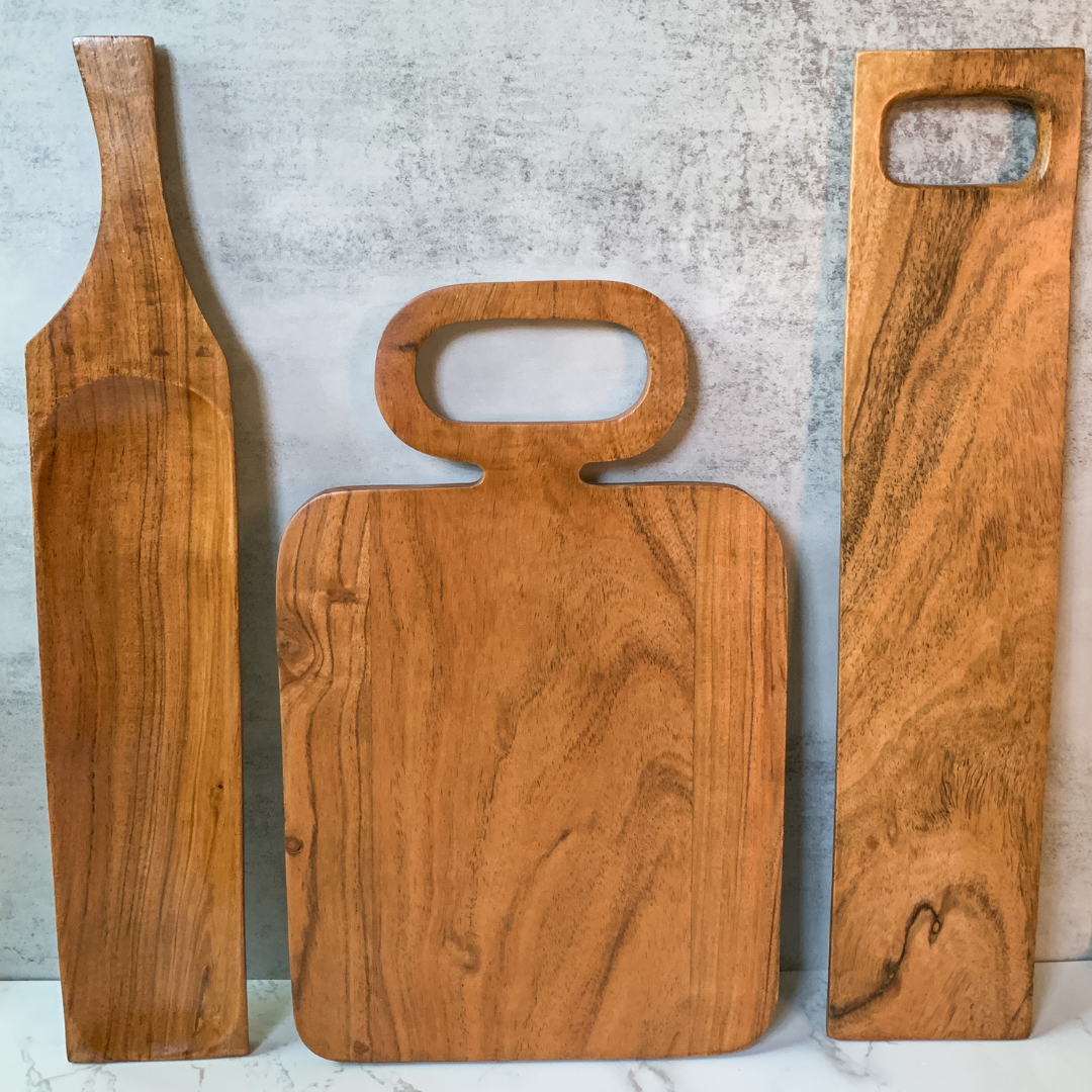 Slim Teak Wood Charcuterie Board