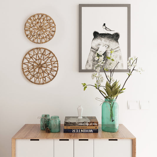 Water Hyacinth Wall Set - Natural